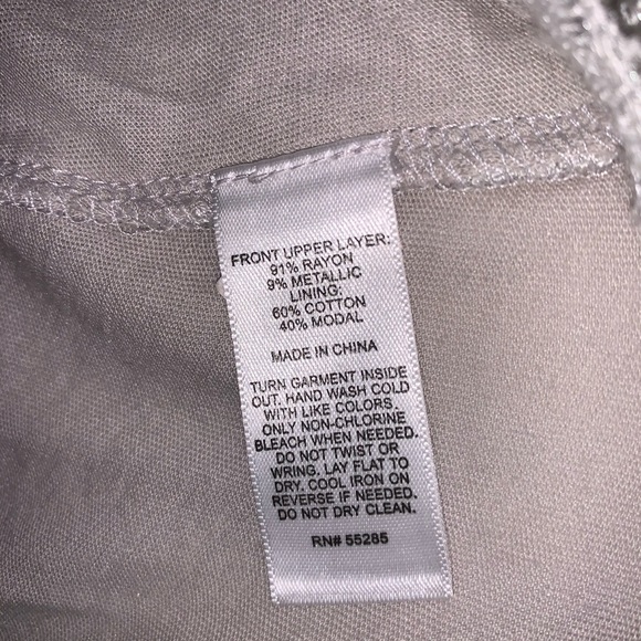 Express Silver Metallic Crocheted Tunic Tank Top - Picture 8 of 8